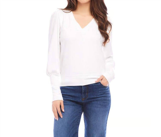 Karen Kane - V-Neck Bishop Sleeve Top