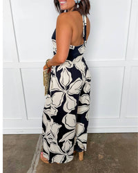 Wasabi + Mint - Magnolia Floral Halter Jumpsuit