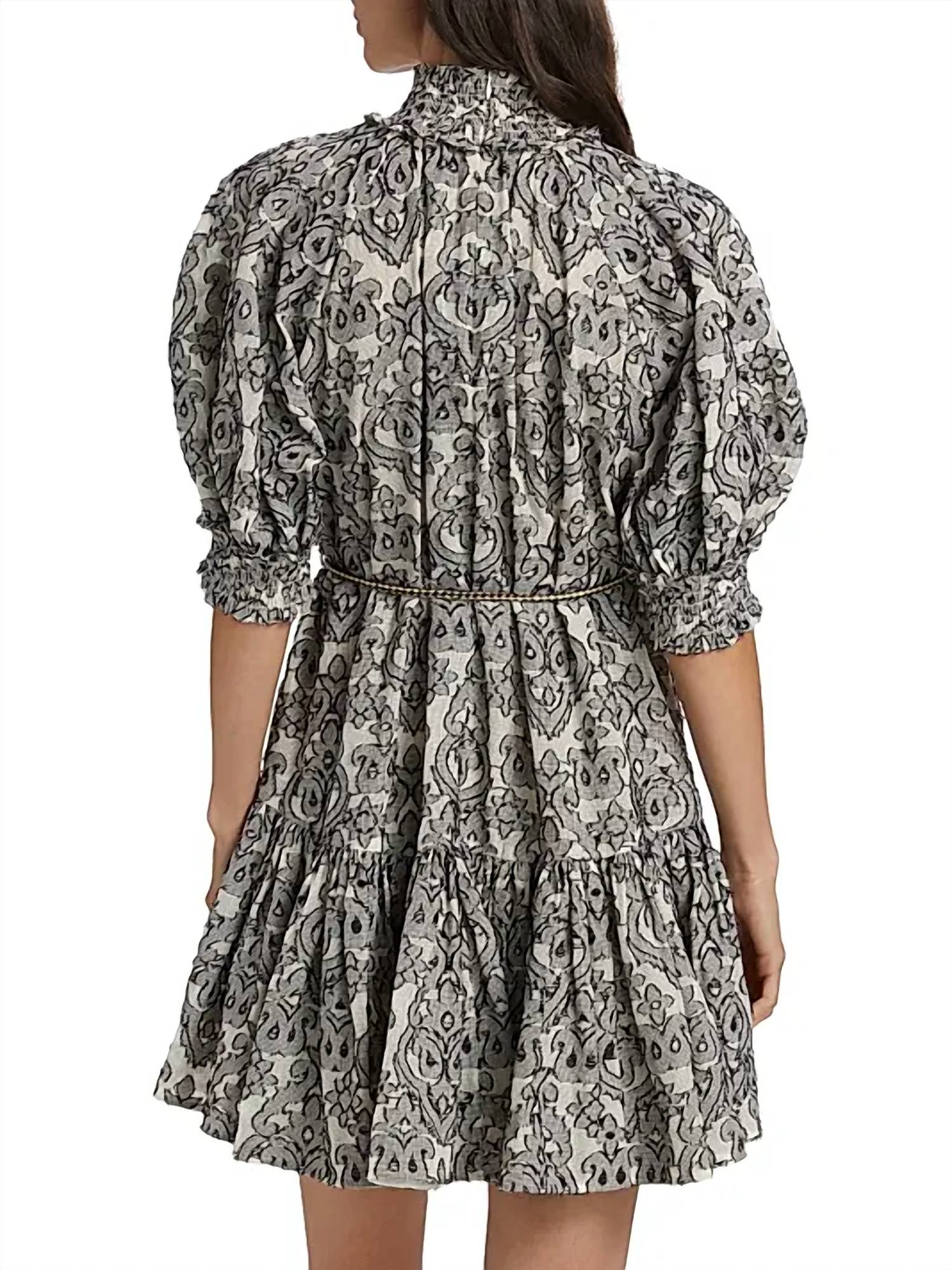 Zimmermann - Wylie Lantern Cotton Mini Dress