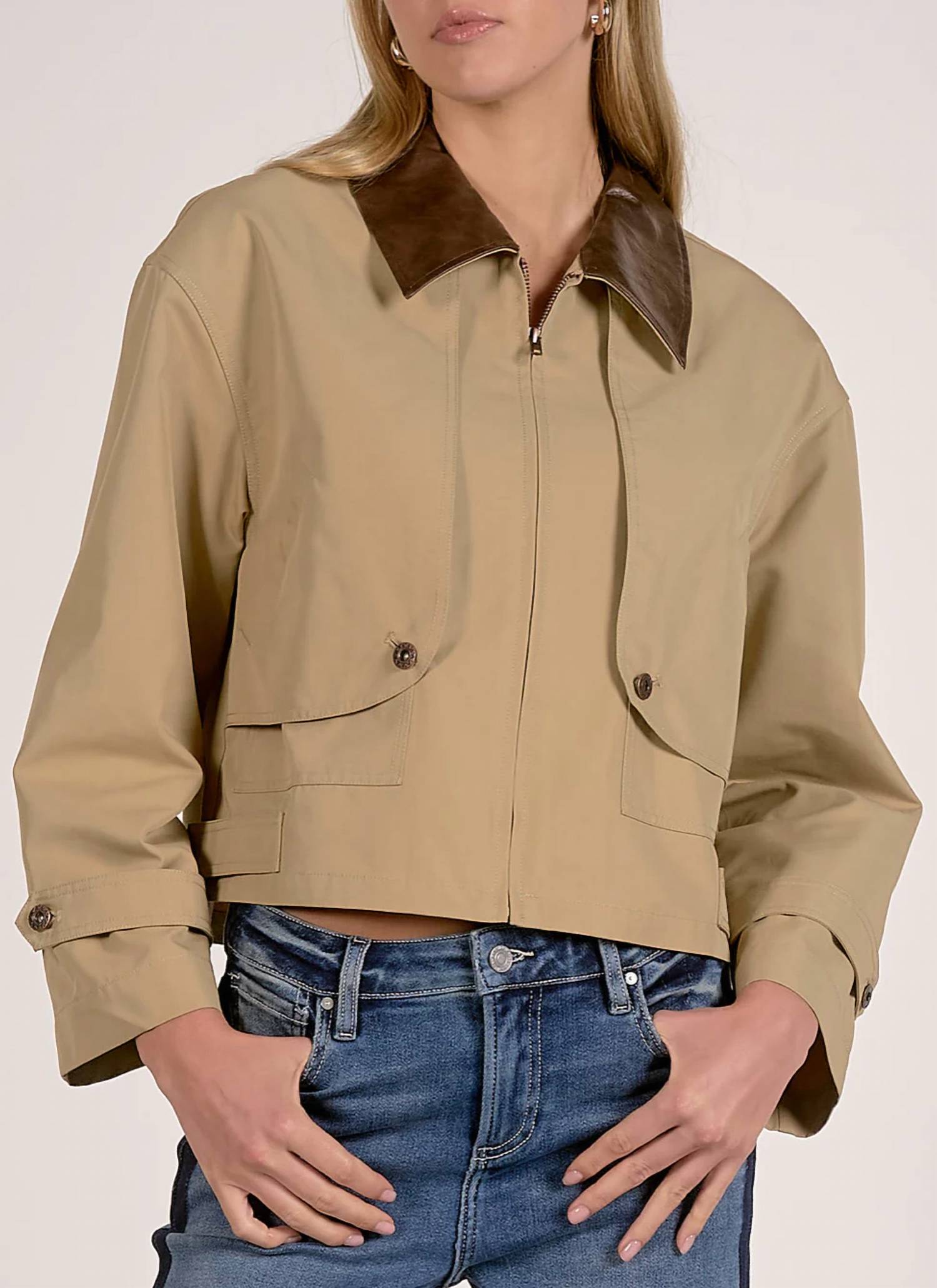 Elan - Cropped Trench Coat