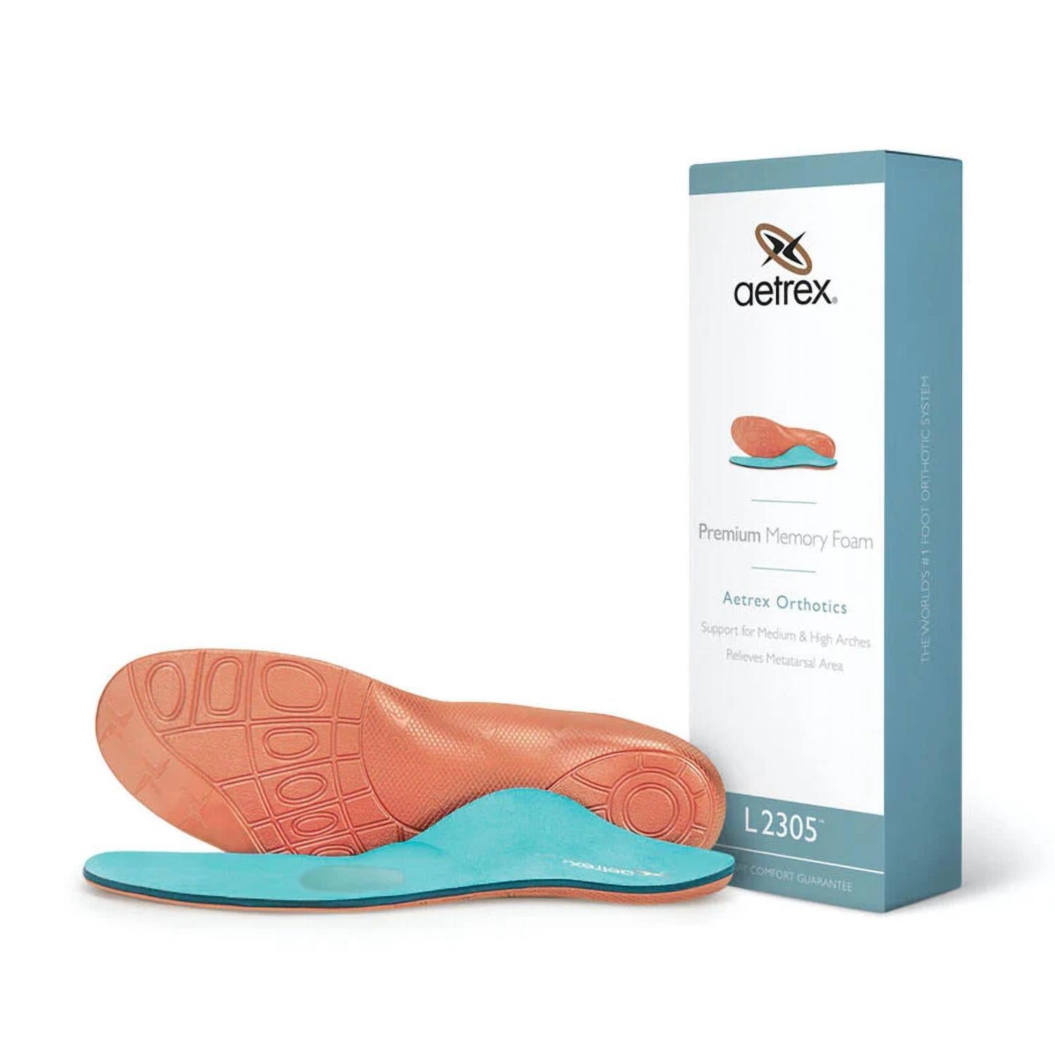 Aetrex Men's Premium Insole in orange blue - men's sneaker