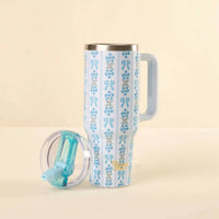 The Darling Effect - Pastel Bow Floral Tumbler - 40 Oz