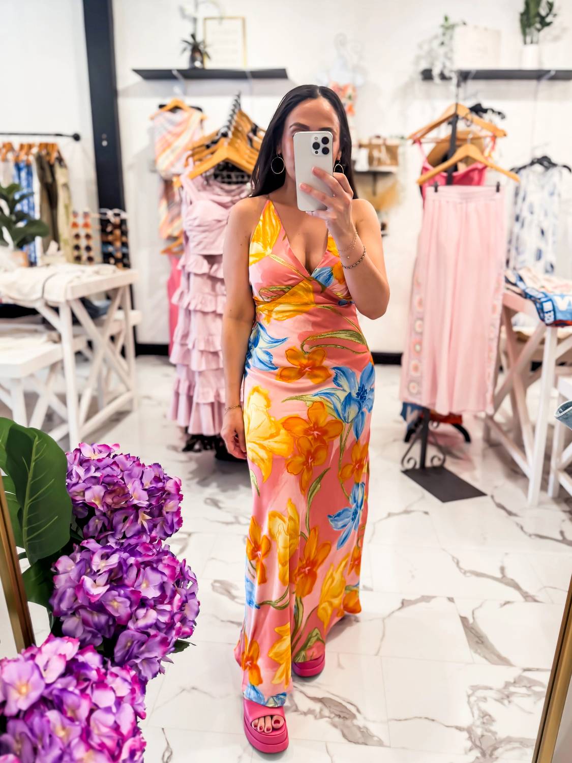 Dress Forum - Race Day Radiance Floral Maxi Dress