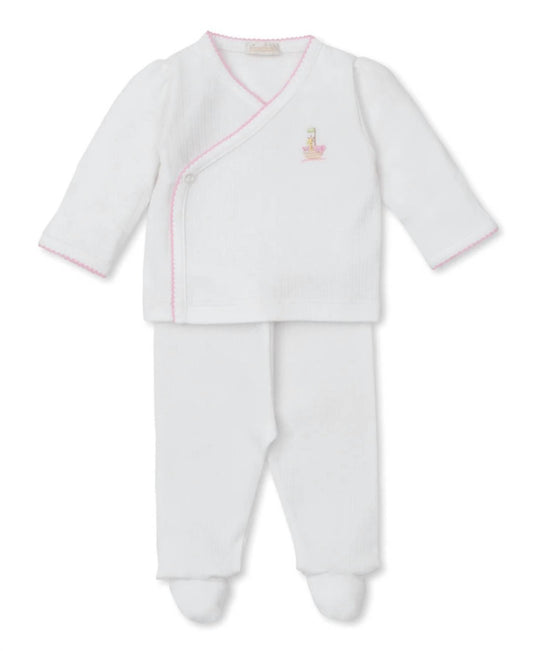 Kissy Kissy - Kid's Noah's Ark Hand Embroidered Cross Tee & Pant Set