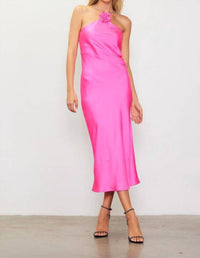 Skies Are Blue - Vanessa Diamante Strap Satin Slip Dress