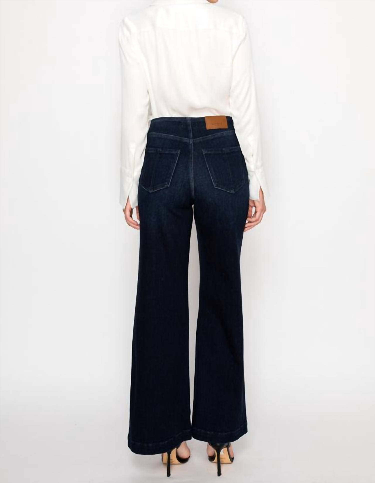 Artemis Vintage - Eco Friendly Ultra High Rise Slim Palazzo Sailor Jean