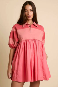 Fantastic Fawn - Short Sleeve Mini Dress