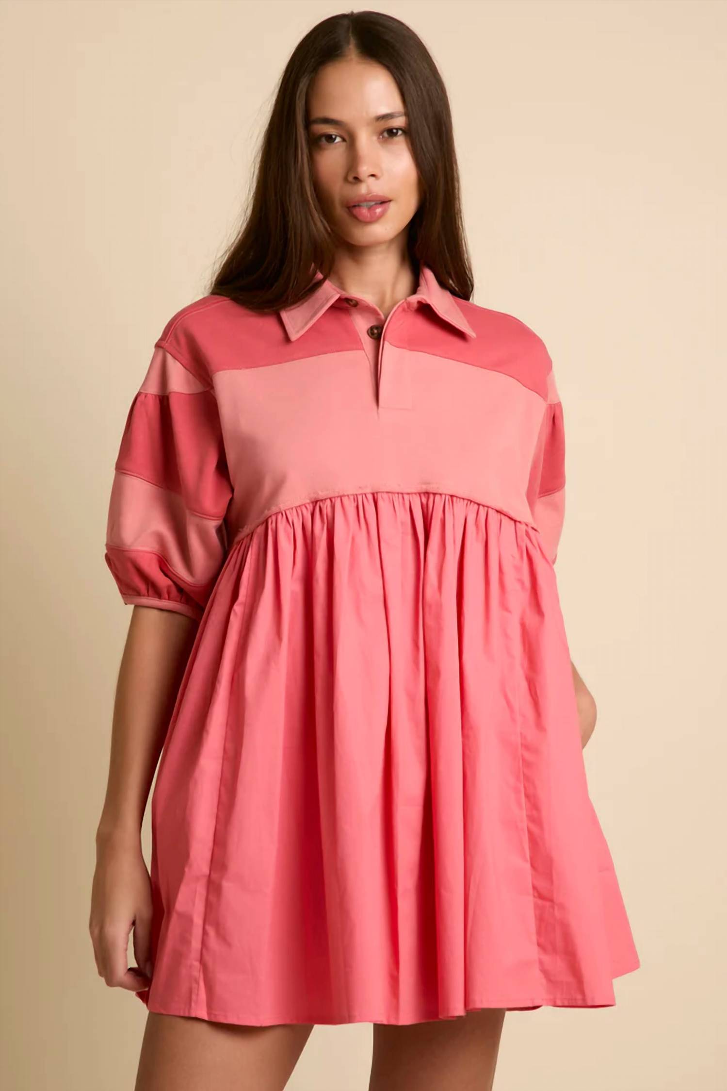 Fantastic Fawn - Short Sleeve Mini Dress