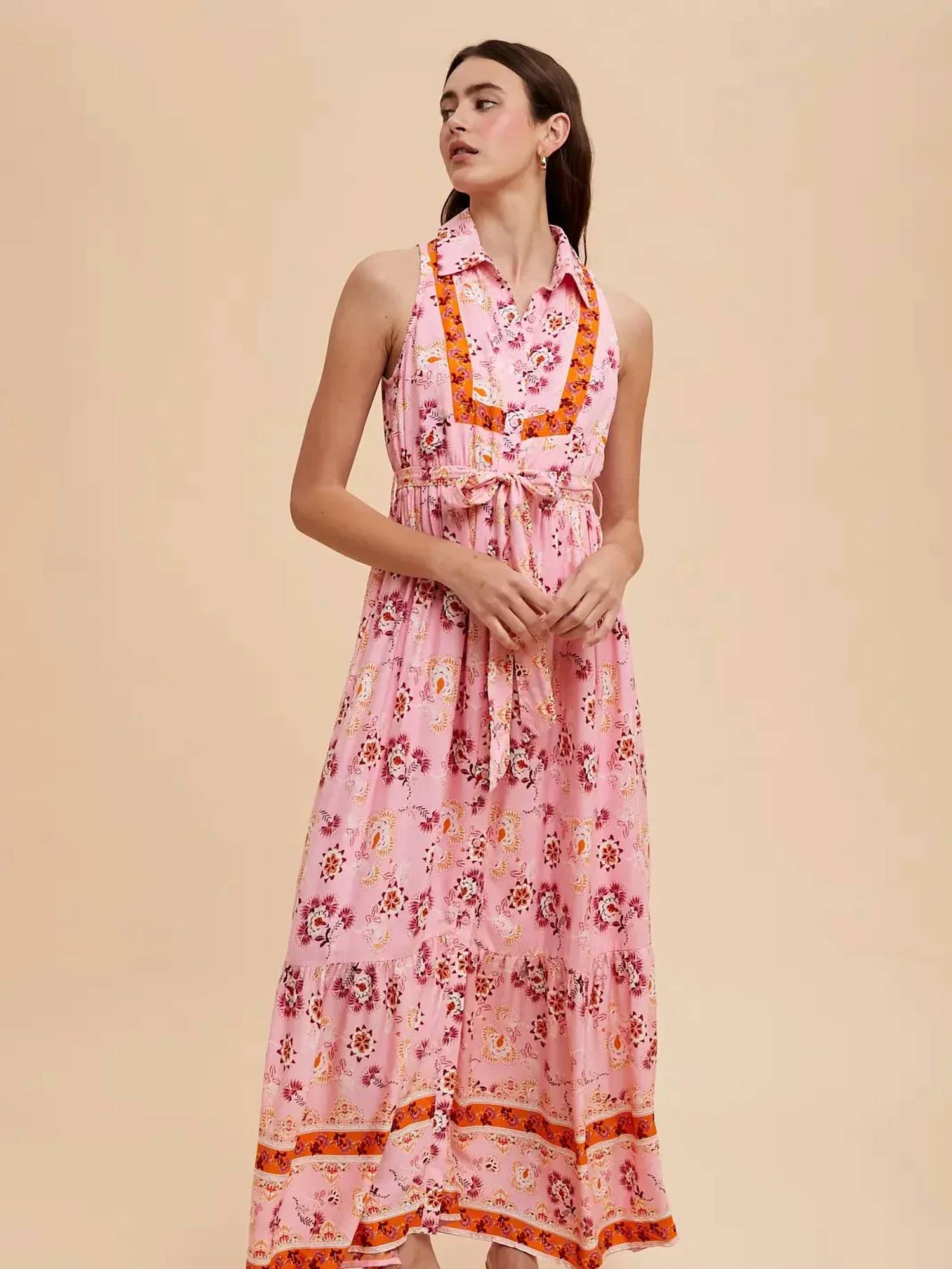 In-Loom - Floral Sleeveless Midi Dress