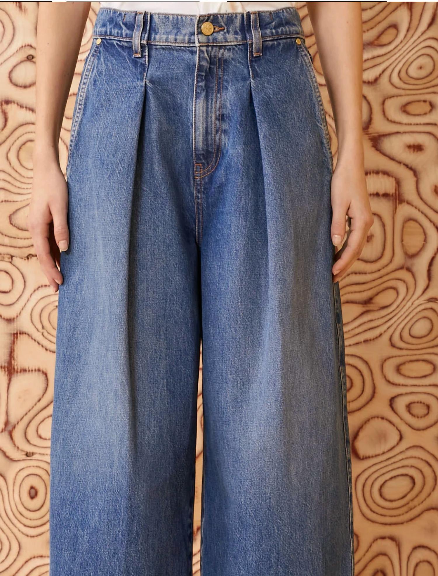 Ulla Johnson The April Wide Leg Jean in indigo wash - women's jeans - alternate view