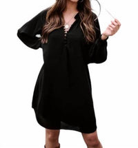 Veronica M - Button Long Sleeve Dress