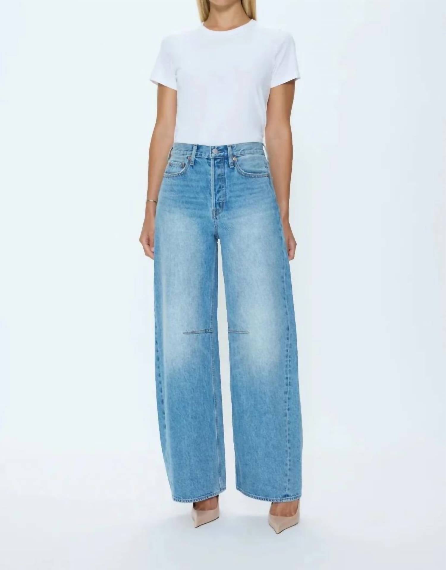 Pistola - Sydney High Rise Bowed Wide Leg Jean