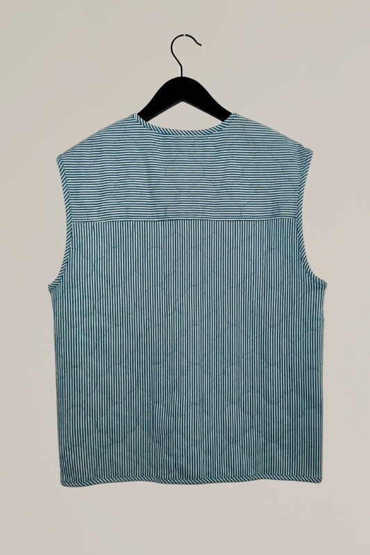 Frnch - striped quilted vest