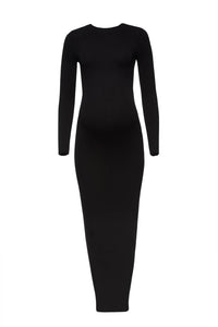 Bumpsuit - Soft Rib Maxi Long Sleeve Dress