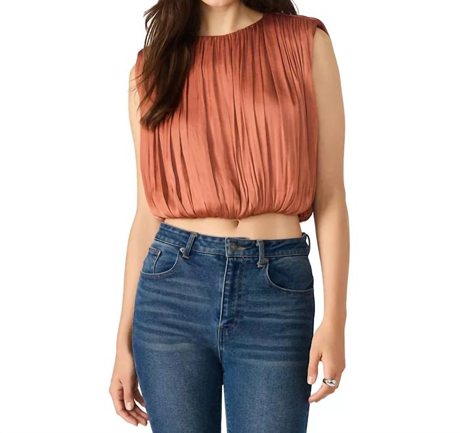 STEVE MADDEN Milana Top in copper - women's shirt