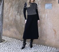 Marble - Ladies Vertical Striped Sweater