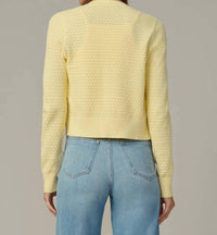 Joe's Jeans Pointelle Dani Cardigan in sunshine - women's cardigan - alternate view