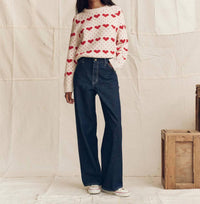 The Great. - Heart Crew Motif Sweater