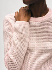 White + Warren - Cashmere Waffle Mesh Crew Top