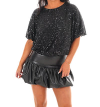 Caramela - Shimmer Sequin Bubble Top