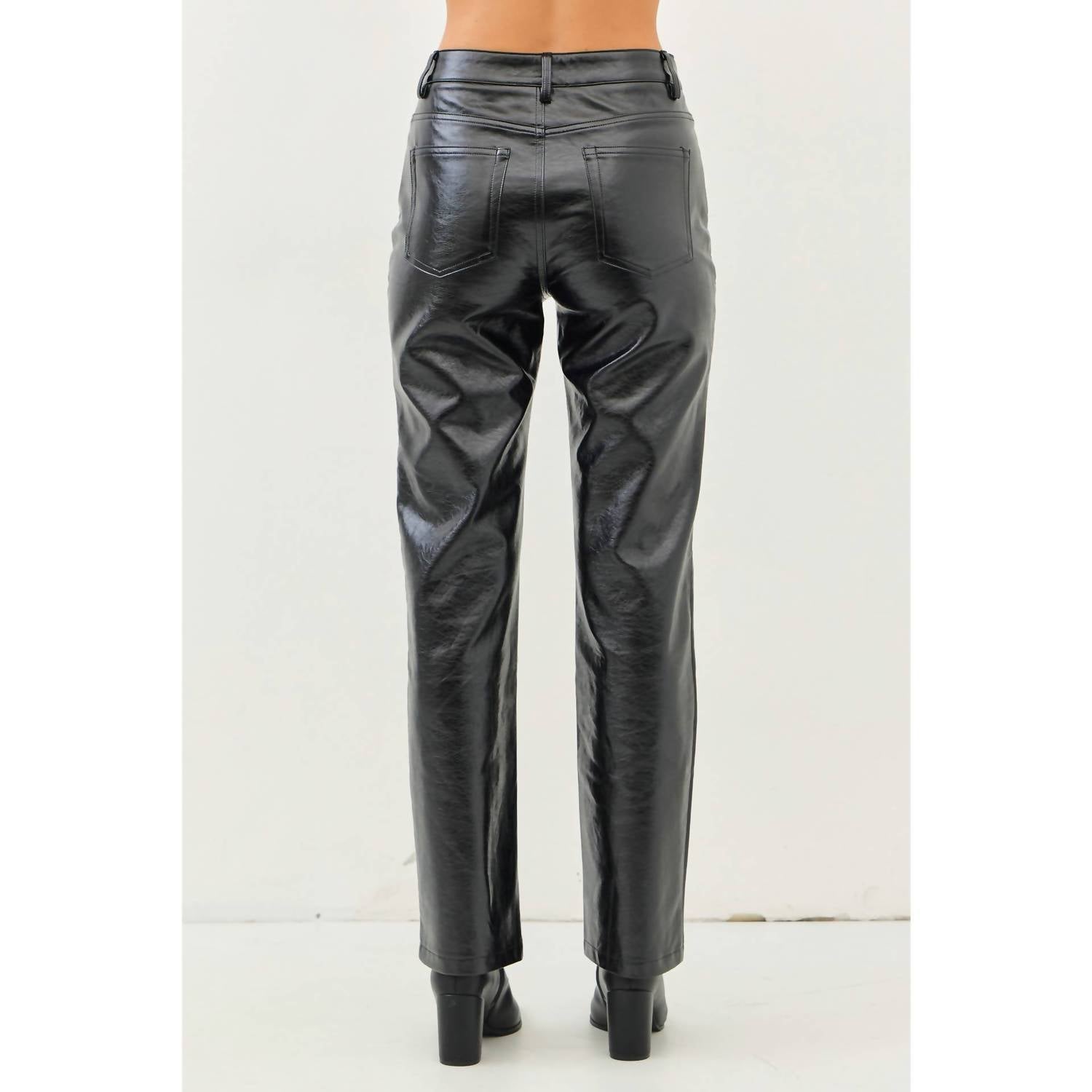 Idem Ditto - Metallic Straight Leg Pants