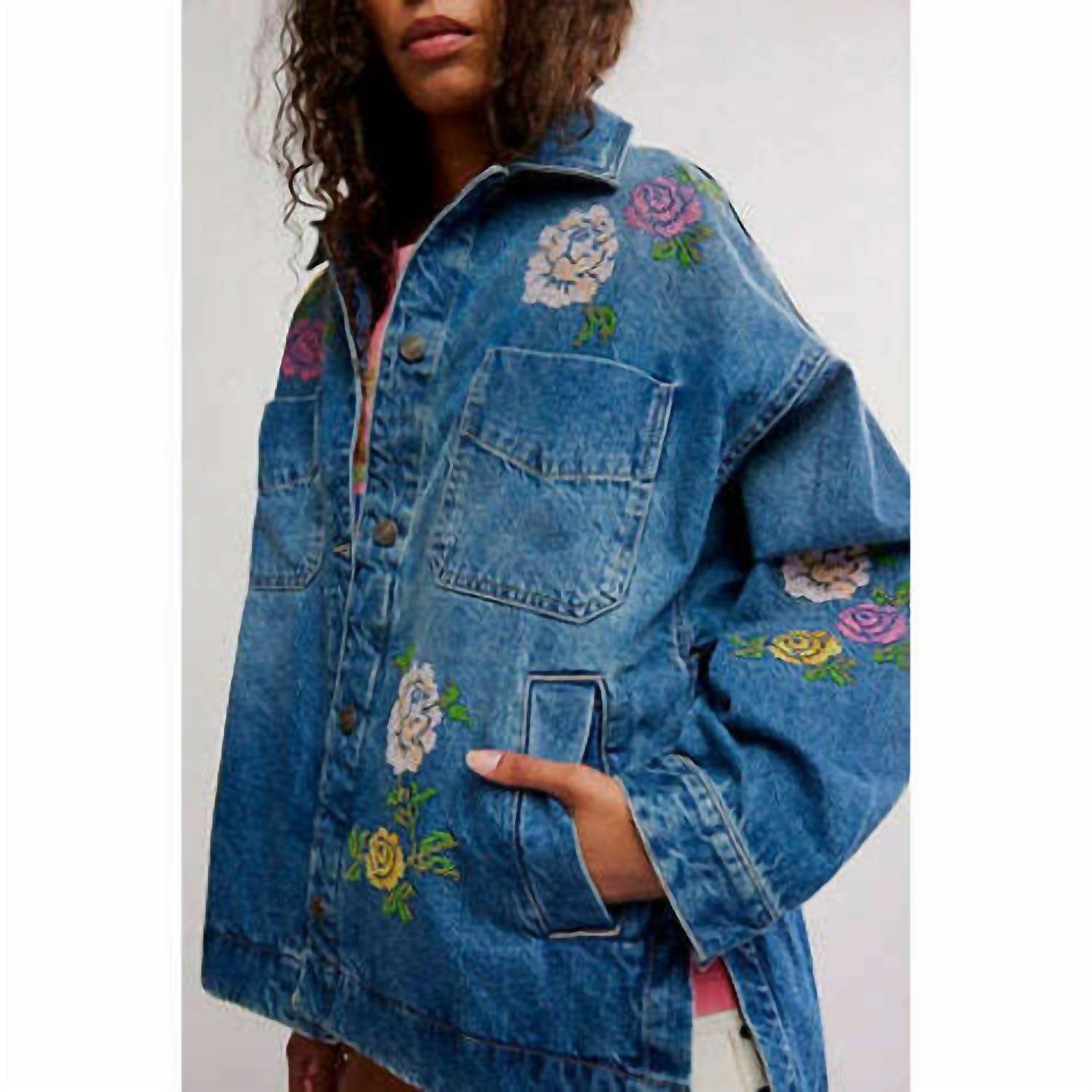 Free People - Women's Madison City Embroidered Cowboy Romance Jacket