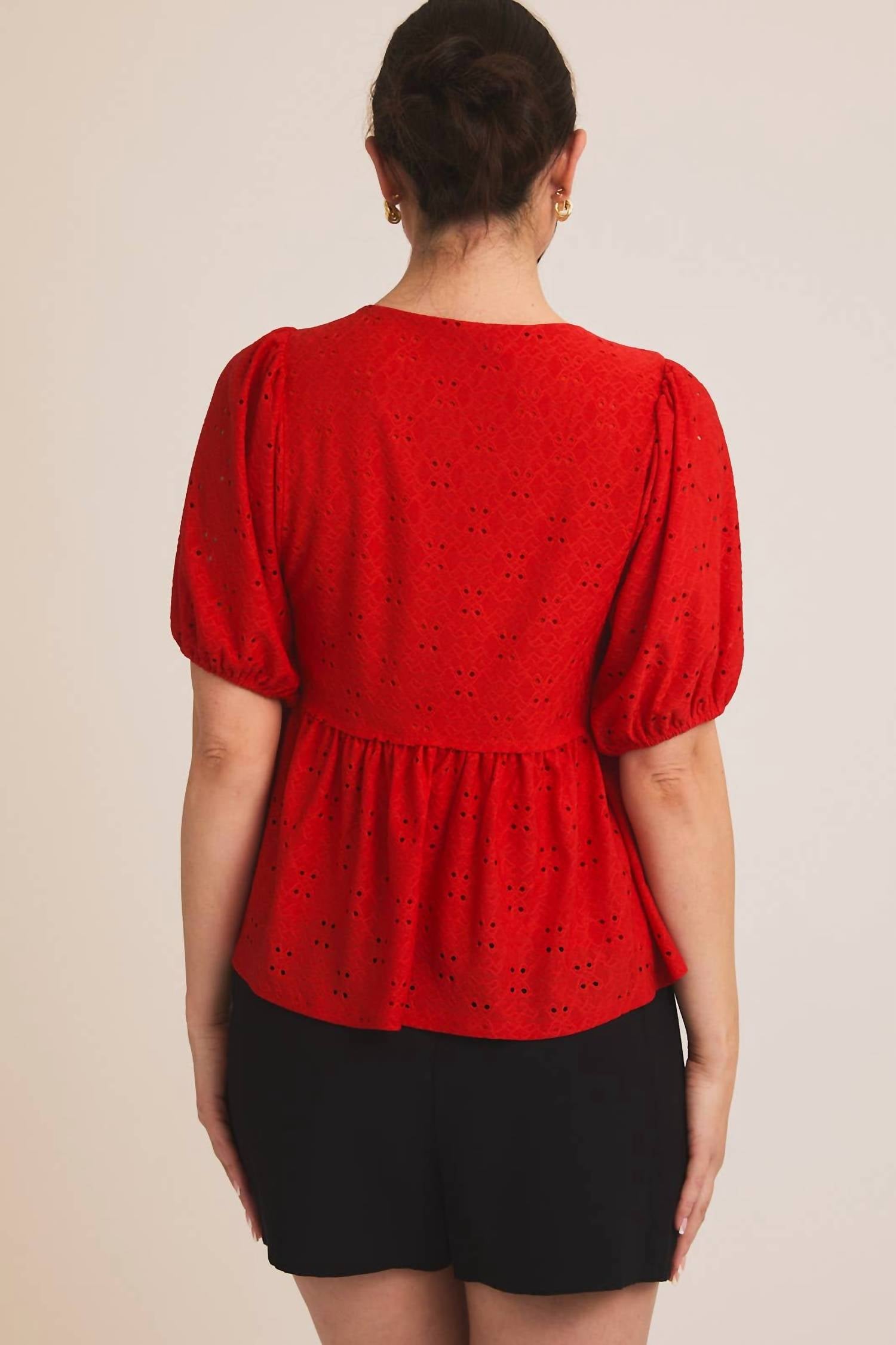 Gilli - Ava Front Tie Baby Doll Top