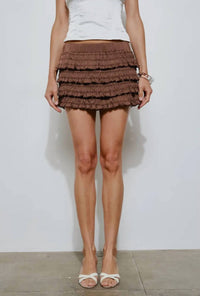 Loucia Cheyenne Mini Skort in brown - women's shorts