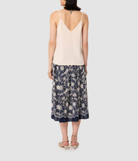 TARA JARMON Tamara V-neck Top in ecru - women's tank top - detail view