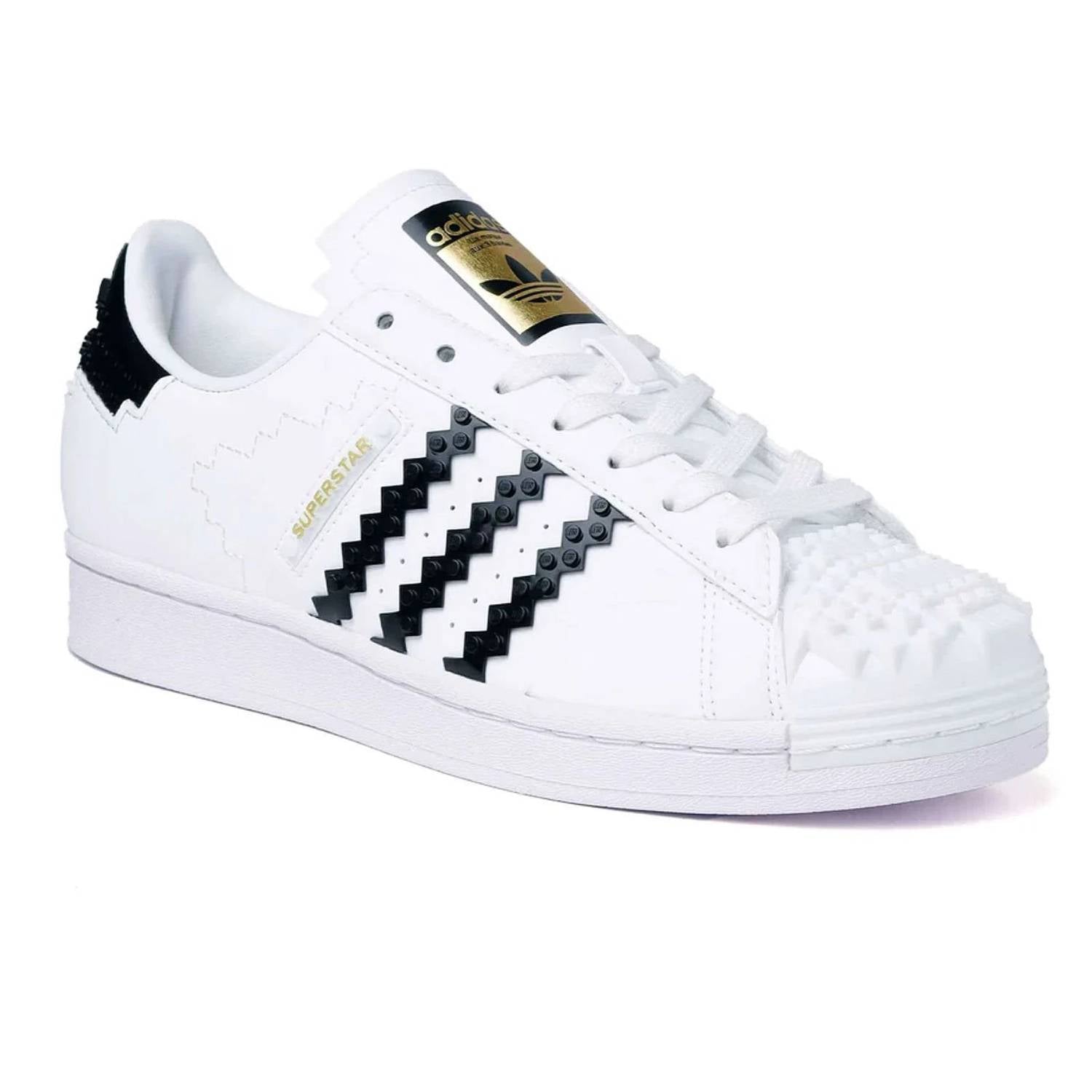 adidas Men's Lego Superstar Casual Comfort Shoes in white black - men's sneaker