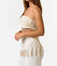 Blue Blush - Sand & Sunshine Tassel Top