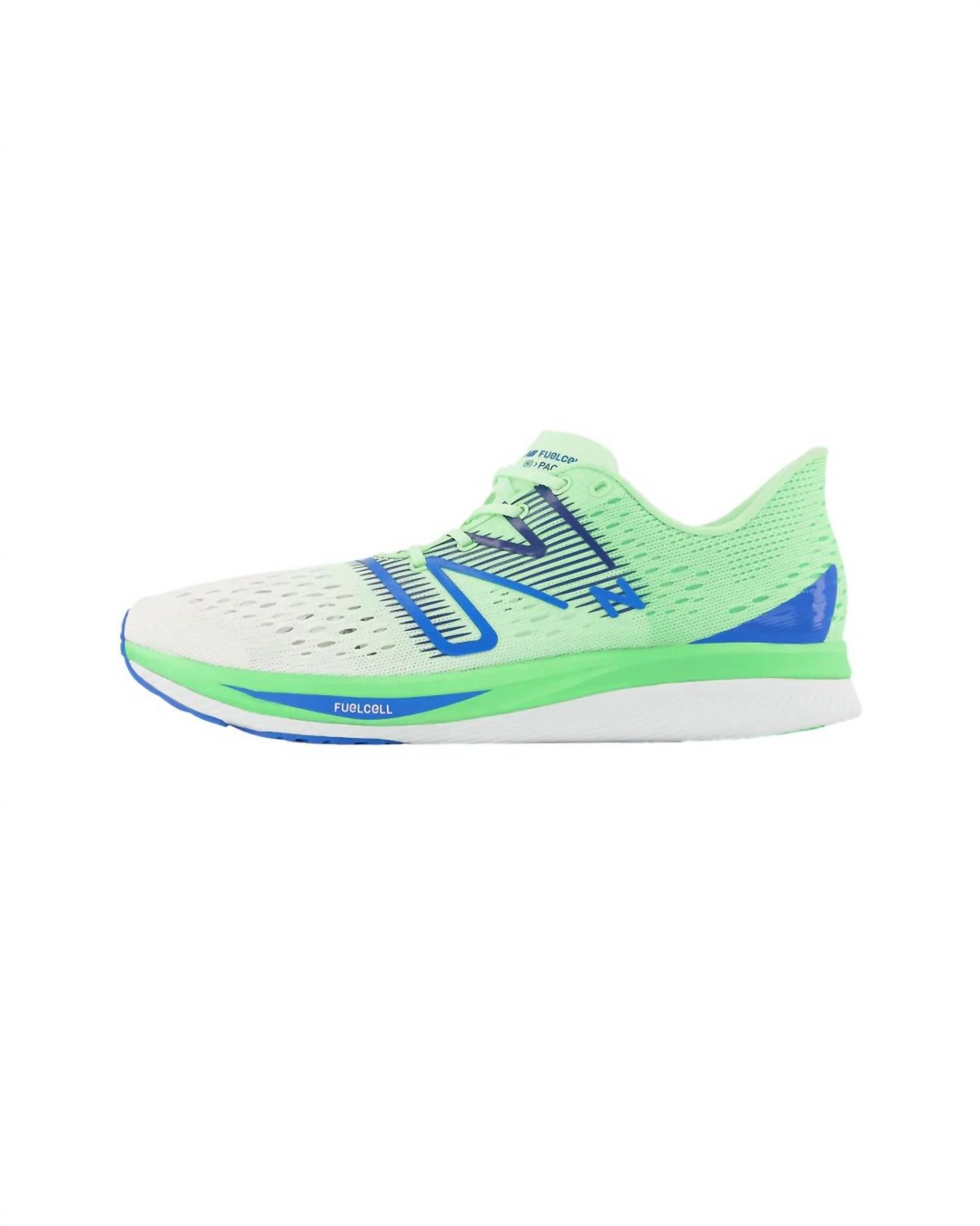 New Balance Women's Fuelcell Supercomp Pacer Running Shoes in white - women's shoe - detail view