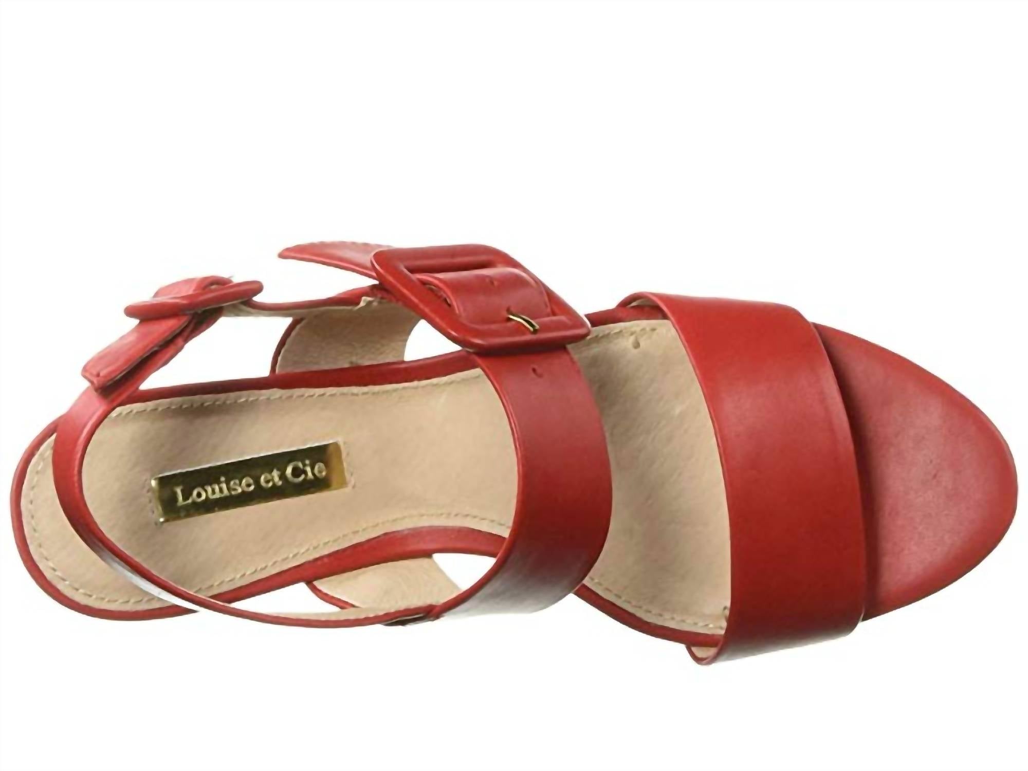 Louise Et Cie - Women's Putnam Open-toe Silhouette Stacked Wedge Heel Sandals