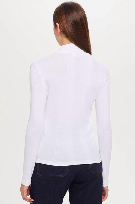 Goldie - Cotton Rib Mock Neck Henley