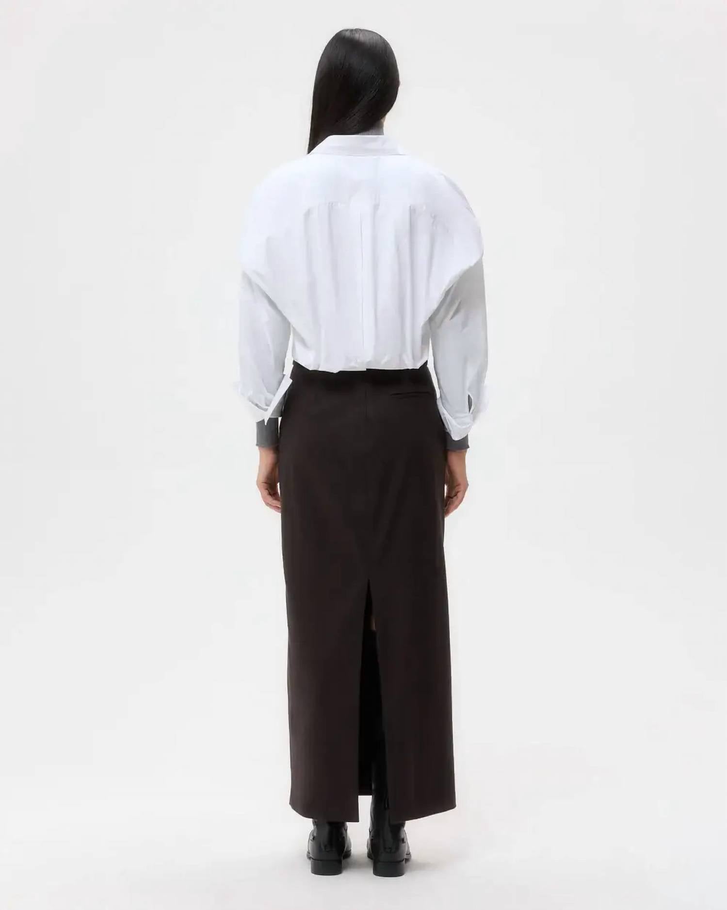 Twp - Taken Cropped Button-down Top