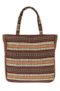 Cap Zone - Women's Tapestry Woven Canvas Tote Bag