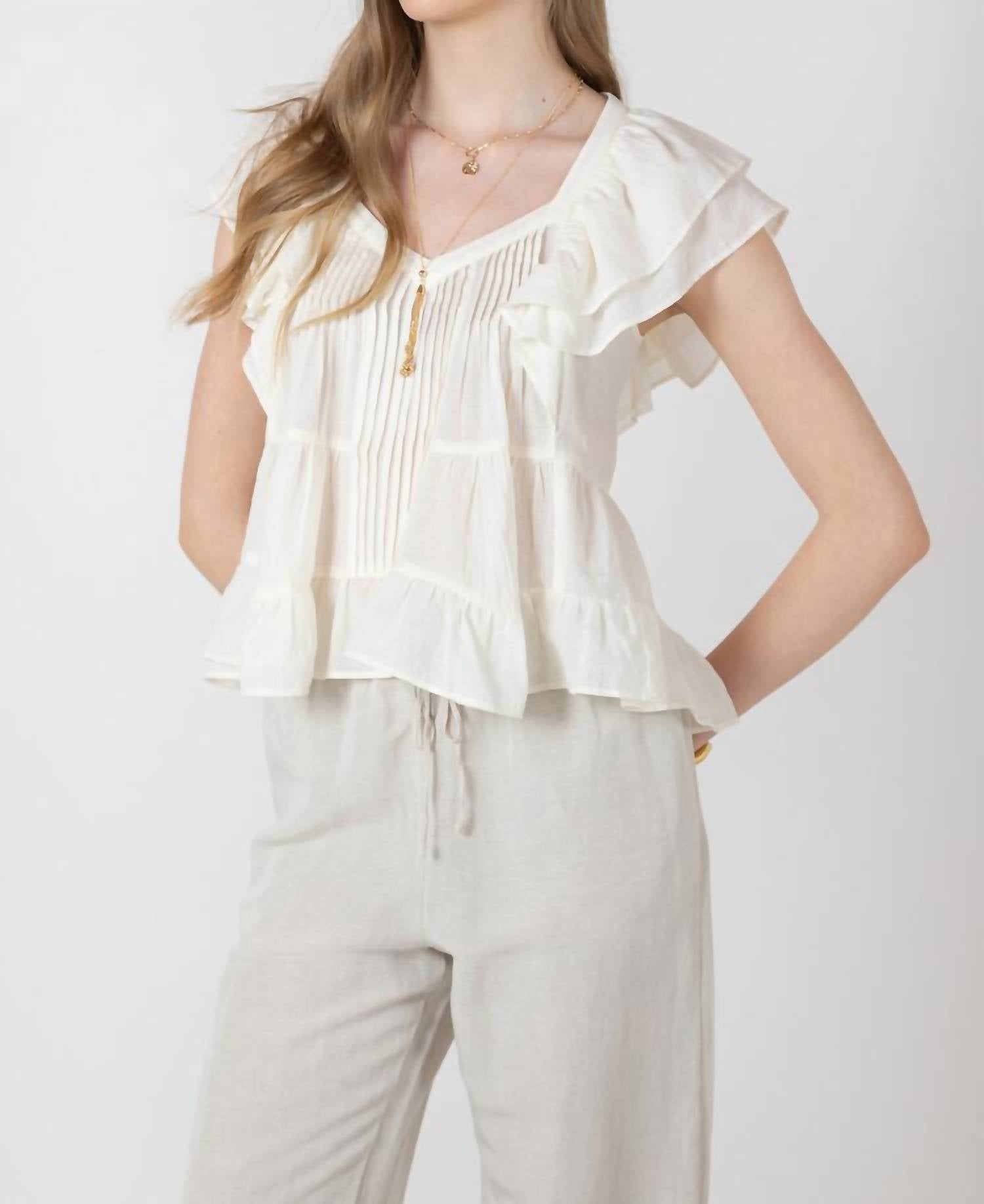 Dex Clothing - Ruffle Sleeves Top