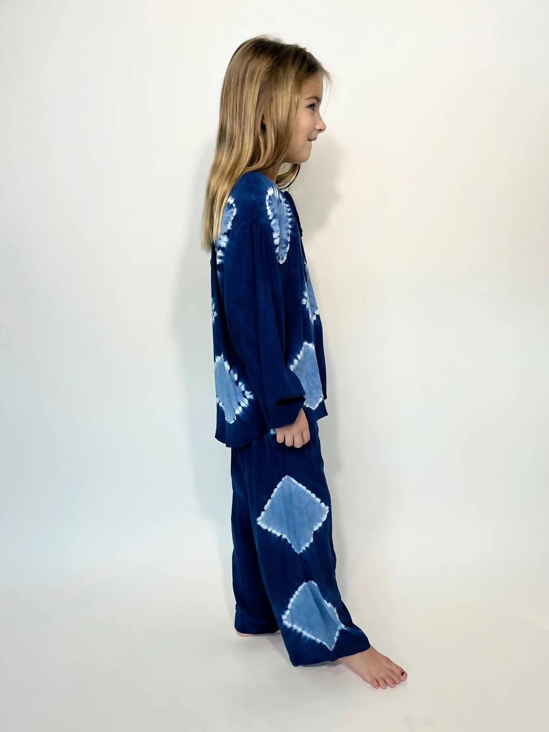 Romi The Brand Kid's Nassau Pant in indigo - kids' joggers - alternate view