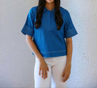 Thml - Denim Collared Top