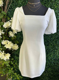 She + Sky - Women's Puff Sleeve Knit Mini Dress