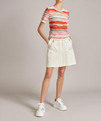 Tricot Chic ABSTRACT TOP in orange multi - women's sweater
