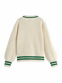 Scotch & Soda - Girls' V-Neck Embroidered Pullover Sweater