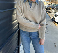 Line And Dot - Teena Long Sleeve Textured Sweater