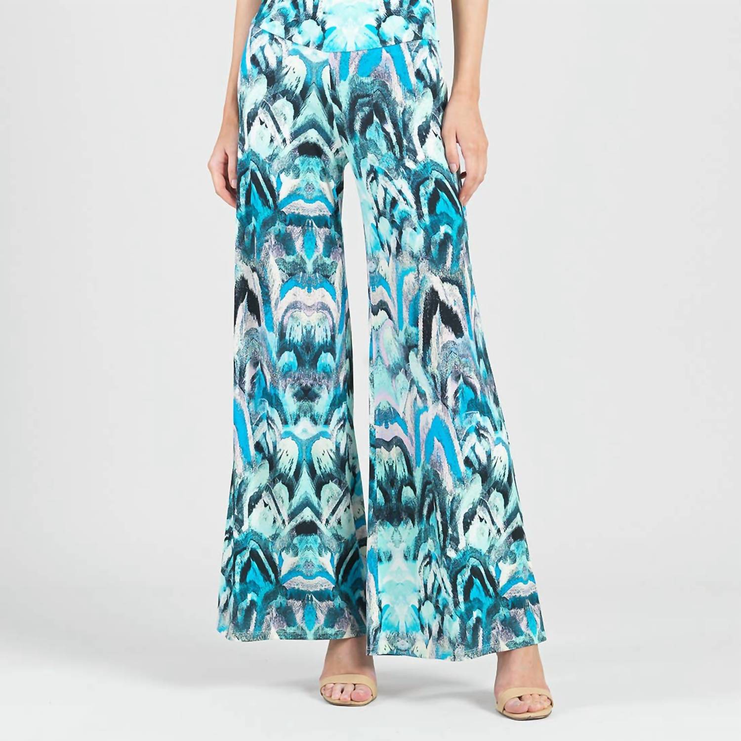CLARA SUNWOO Soft Knit Palazzo Pant in multi - women's pants
