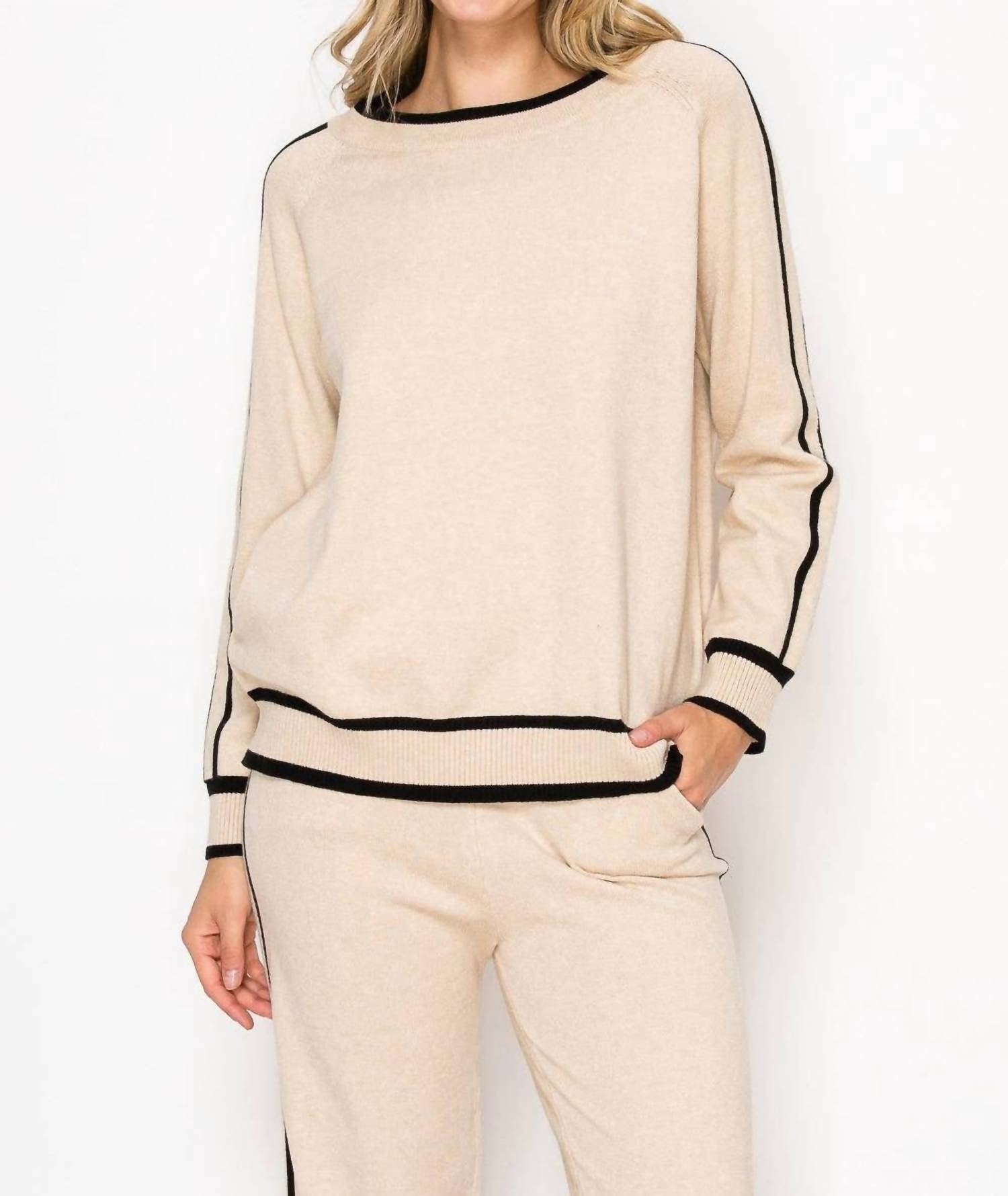 Joh Salina Knitted Sweater Top in khaki - women's sweater