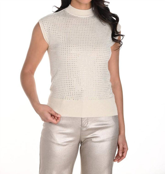 Frank Lyman - Sleeveless Mock Neck Pullover Top