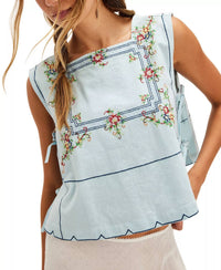 Free People - Embroidered Top