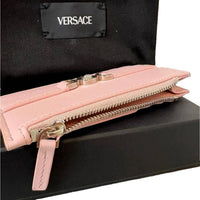 Versace - Women's Leather Zipper Card Holder Slim Wallet