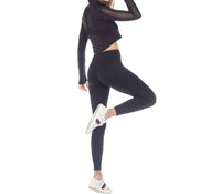 GOLDHAUS High Rise Leggings in black - women's pants - detail view