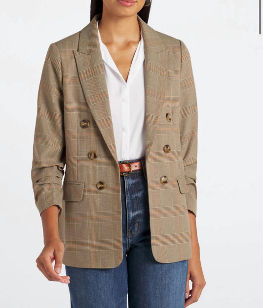 Skies Are Blue - Oversized Plaid Jacket